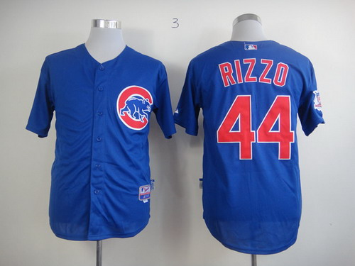 Chicago Cubs #44 Anthony Rizzo Blue Jersey