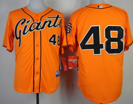 San Francisco Giants #48 Pablo Sandoval Orange Jersey