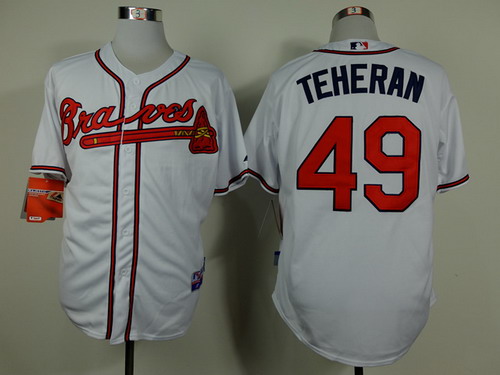 Atlanta Braves #49 Julio Teheran White Jersey