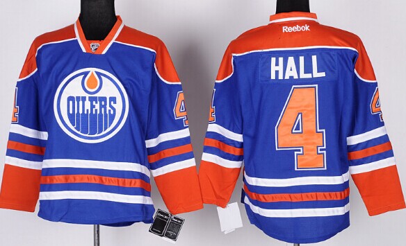 Edmonton Oilers #4 Taylor Hall Royal Blue Jersey