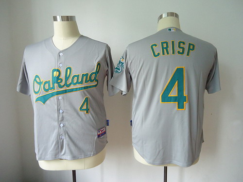 Oakland Athletics #4 Coco Crisp Gray Jersey