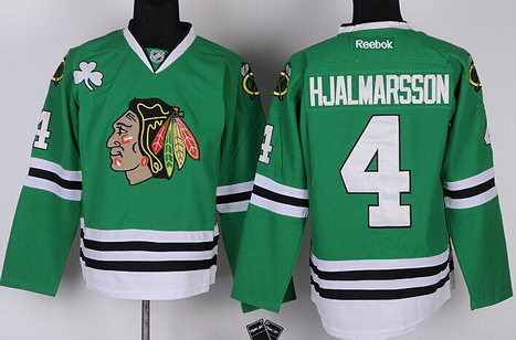 Chicago Blackhawks #4 Niklas Hjalmarsson Green Jersey