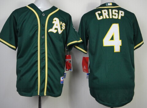 Oakland Athletics #4 Coco Crisp 2014 Green Kids Jersey