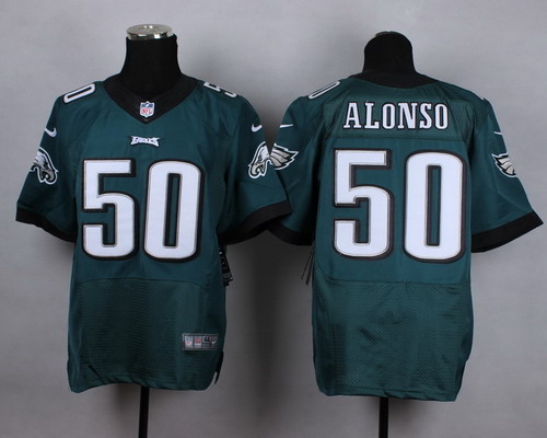 Nike Philadelphia Eagles #50 Kiko Alonso Dark Green Elite Jersey