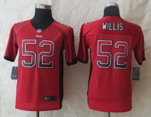 Nike San Francisco 49ers #52 Patrick Willis Drift Fashion Red Kids Jersey