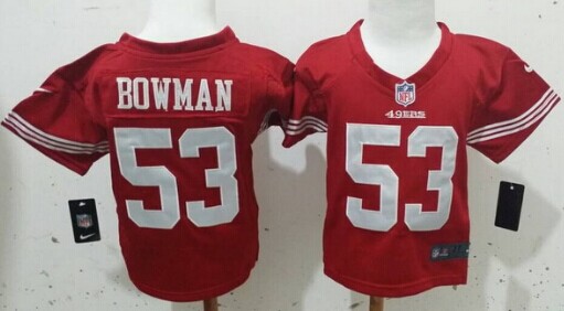 Nike San Francisco 49ers #53 Navorro Bowman Red Toddlers Jersey