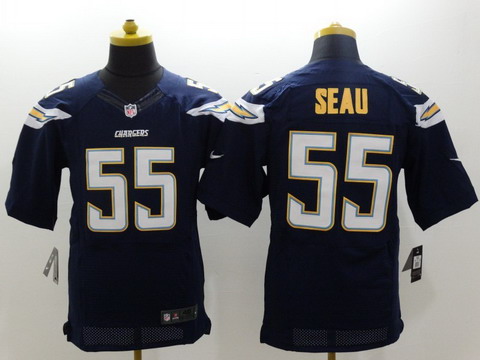 Nike San Diego Chargers #55 Junior Seau 2013 Navy Blue Elite Jersey