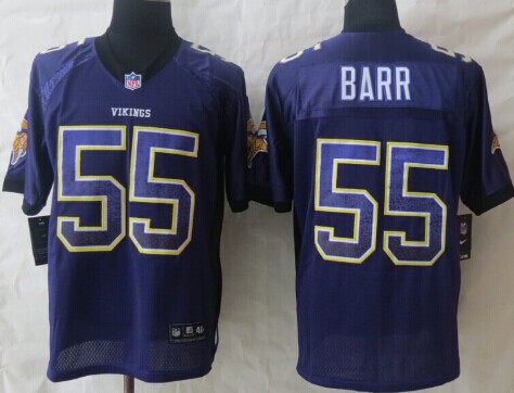 Nike Minnesota Vikings #55 Anthony Barr Drift Fashion Gray Elite Jersey