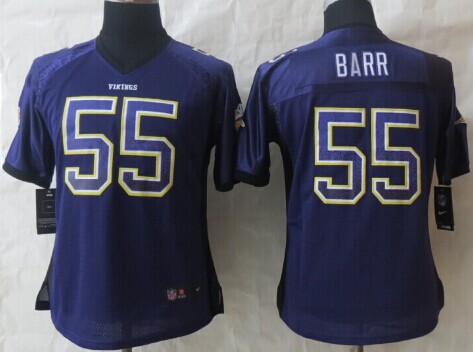 Nike Minnesota Vikings #55 Anthony Barr Drift Fashion Gray Womens Jersey