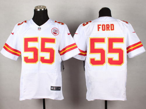 Nike Kansas City Chiefs #55 Dee Ford White Elite Jersey