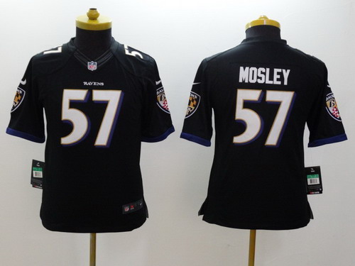 Nike Baltimore Ravens #57 C.J. Mosley 2013 Black Limited Kids Jersey