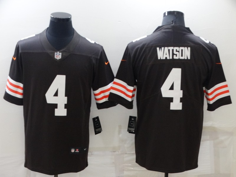 Men's Cleveland Browns #4 Deshaun Watson Brown Vapor Untouchable Limited Stitched Jersey