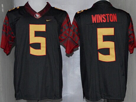 Florida State Seminoles #5 Jameis Winston 2014 Black Limited Jersey