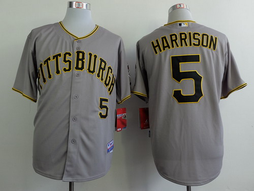 Pittsburgh Pirates #5 Josh Harrison Gray Jersey