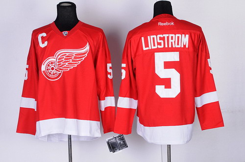 Detroit Red Wings #5 Nicklas Lidstrom Red Jersey