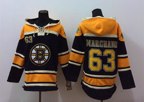 Old Time Hockey Boston Bruins #63 Brad Marchand Black Hoodie