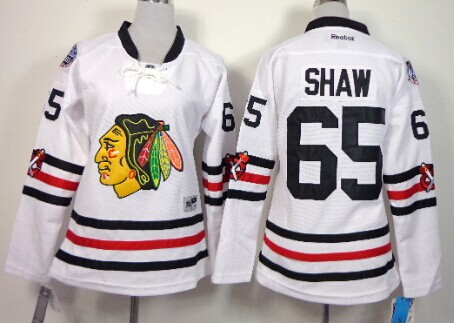 Chicago Blackhawks #65 Andrew Shaw 2015 Winter Classic White Womens Jersey