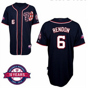 Washington Nationals #6 Anthony Rendon Navy Blue 10TH Jersey