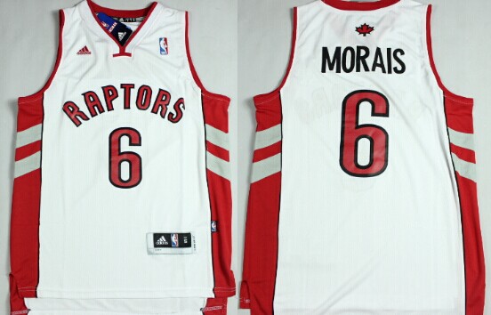 Toronto Raptors #6 Carlos Morais Revolution 30 Swingman White Jersey