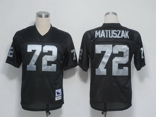 Oakland Raiders #72 John Matuszak Black Throwback Jersey