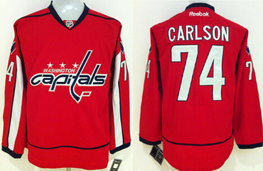 Washington Capitals #74 John Carlson Red Jersey