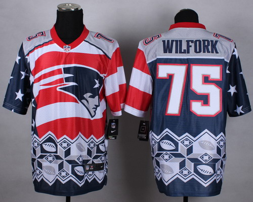 Nike New England Patriots #75 Vince Wilfork 2015 Noble Fashion Elite Jersey