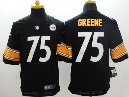 Nike Pittsburgh Steelers #75 Joe Greene Black Elite Jersey