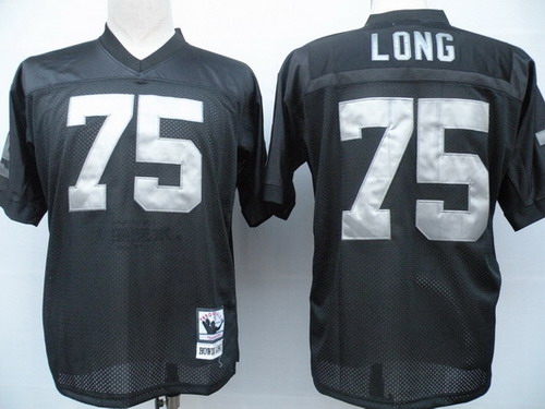 Oakland Raiders #75 Howie Long Black Throwback Jersey