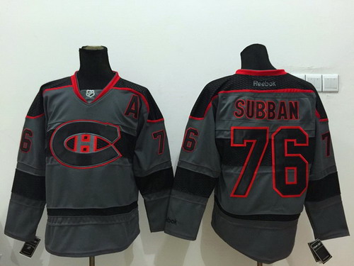 Montreal Canadiens #76 P.K. Subban Charcoal Gray Jersey