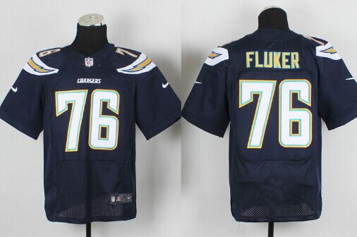 Nike San Diego Chargers #76  D. J. Fluker 2013 Navy Blue Elite Jersey