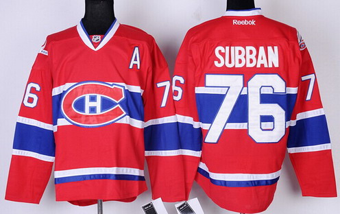 Montreal Canadiens #76 P.K. Subban Red CH Jersey