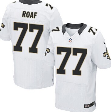 Nike New Orleans Saints #77 Willie Roaf White Elite Jersey