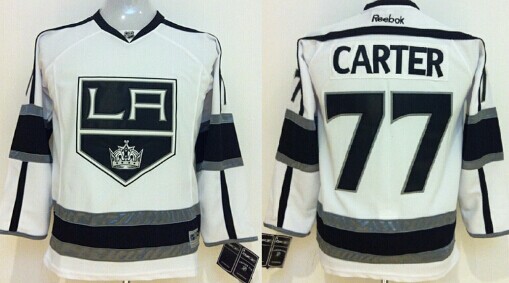 Los Angeles Kings #77 Jeff Carter White Kids Jersey