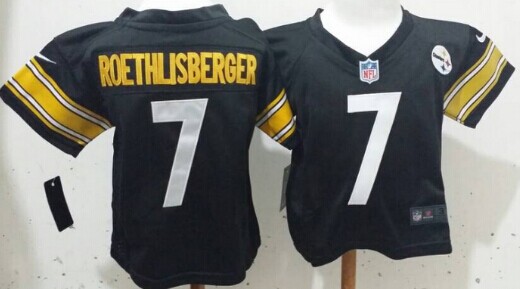 Nike Pittsburgh Steelers #7 Ben Roethlisberger Black Toddlers Jersey