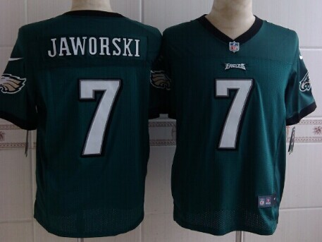 Nike Philadelphia Eagles #7 Ron Jaworski Dark Green Elite Jersey