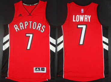 Toronto Raptors #7 Kyle Lowry Revolution 30 Swingman 2014 New Red Jersey