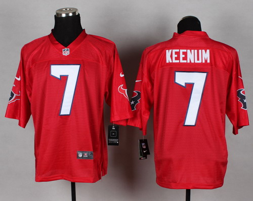 Nike Houston Texans #7 Case Keenum 2014 QB Red Elite Jersey