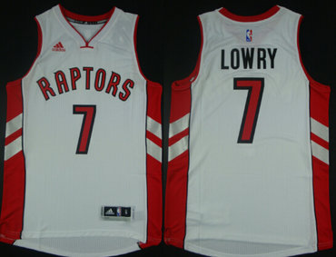 Toronto Raptors #7 Kyle Lowry Revolution 30 Swingman 2014 New White Jersey