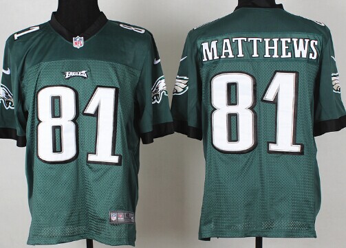 Nike Philadelphia Eagles #81 Jordan Matthews Dark Green Elite Jersey 