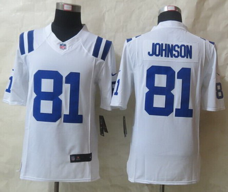 Nike Indianapolis Colts #81 Andre Johnson White Limited Jersey