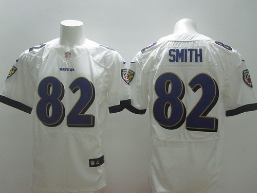 Nike Baltimore Ravens #82 Torrey Smith 2013 White Elite Jersey