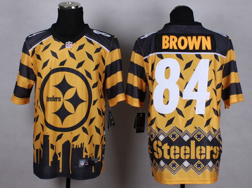 Nike Pittsburgh Steelers #84 Antonio Brown 2015 Noble Fashion Elite Jersey