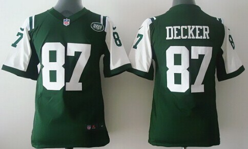 Nike New York Jets #87 Eric Decker Green Game Kids Jersey