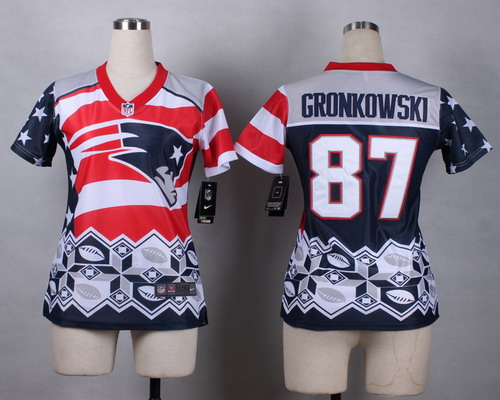 Nike New England Patriots #87 Rob Gronkowski 2015 Noble Fashion Womens Jersey