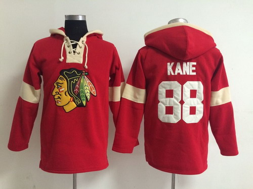 2014 Old Time Hockey Chicago Blackhawks #88 Patrick Kane Red Hoodie