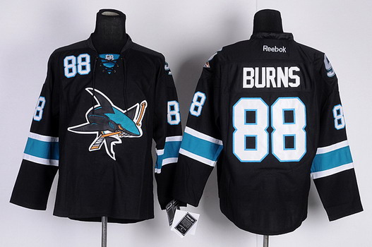 San Jose Sharks #88 Brent Burns Black Third Jersey