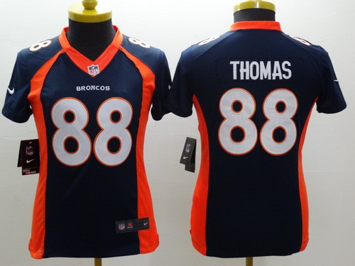 Nike Denver Broncos #88 Demaryius Thomas 2013 Blue Limited Womens Jersey