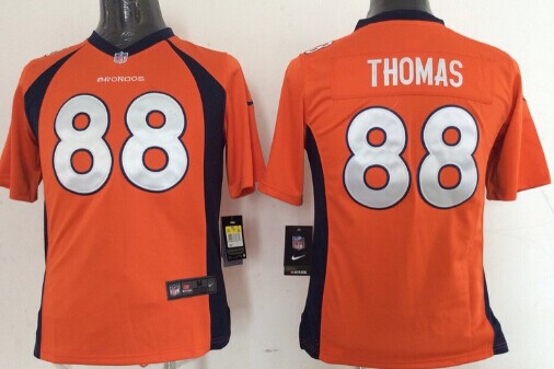 Nike Denver Broncos #88 Demaryius Thomas 2013 Orange Game Kids Jersey