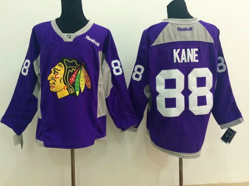 Chicago Blackhawks #88 Patrick Kane 2014 Training Purple Jersey