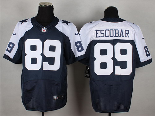 Nike Dallas Cowboys #89 Gavin Escobar Blue Thanksgiving Elite Jersey